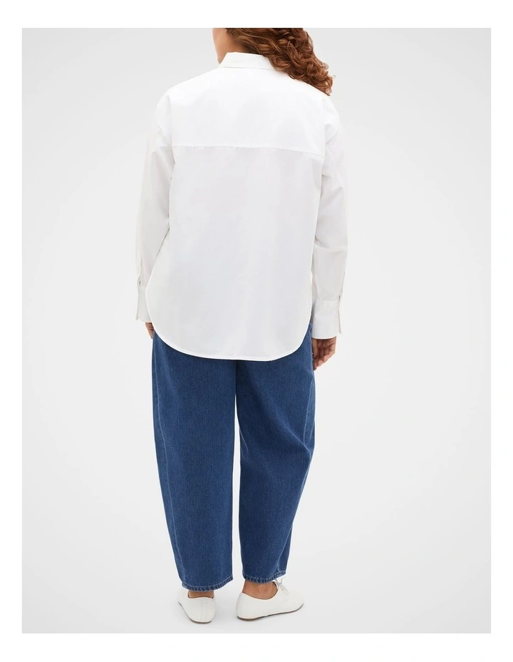 Poplin Classic Shirt in Whisper White image 2