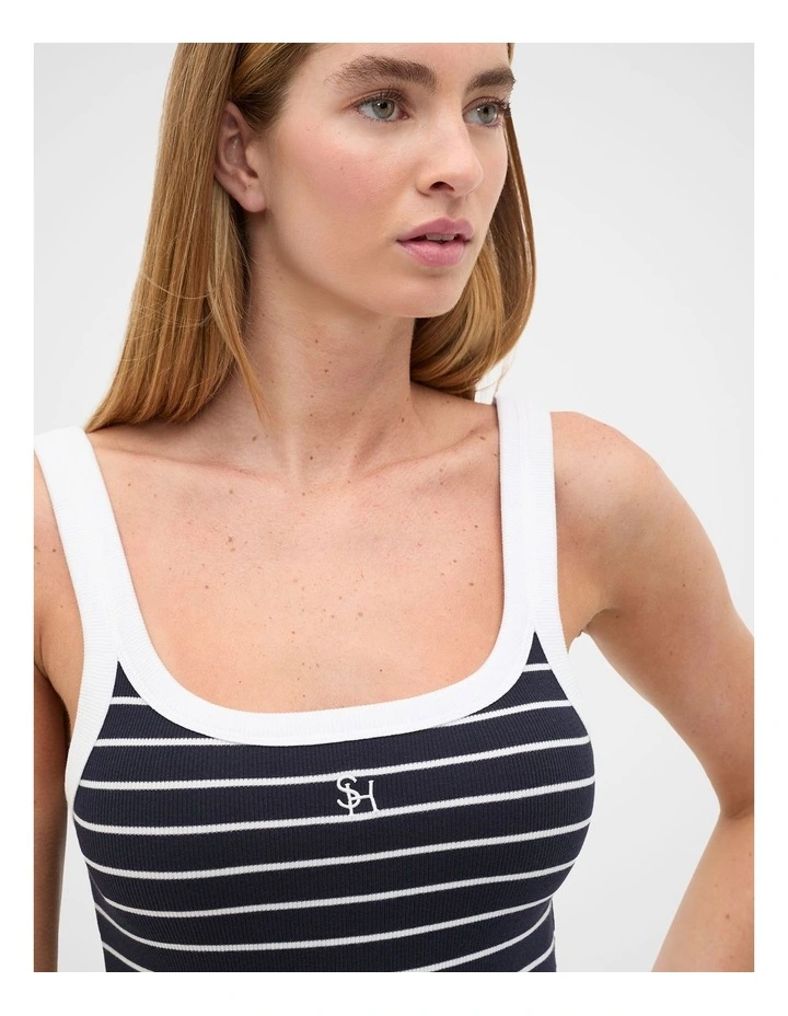 Core Rib Tank in Blue image 4