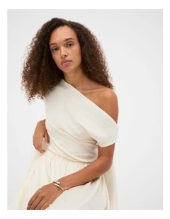 Jersey Drape Top in Coconut Cream