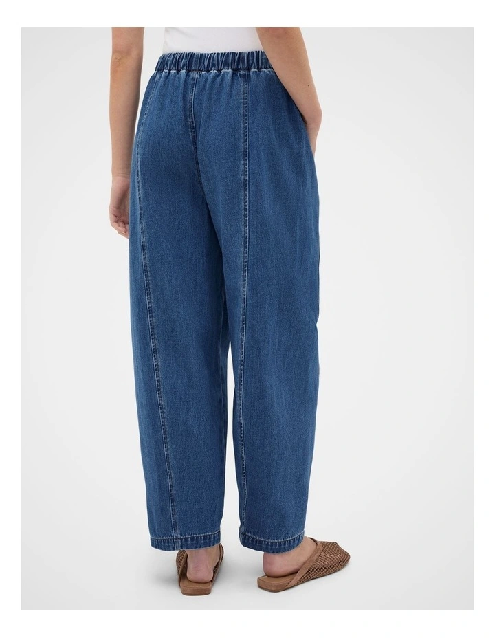 Denim Barrel Leg Jogger in Heritage Wash image 2