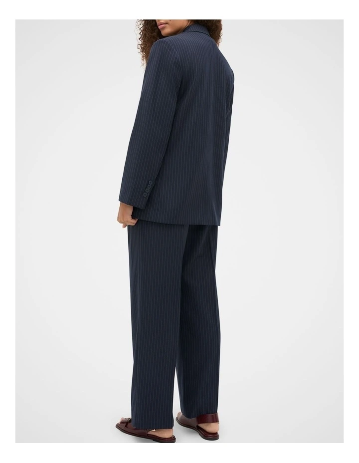Wool Blend Pinstripe Blazer in Twilight Blue Stripe image 7