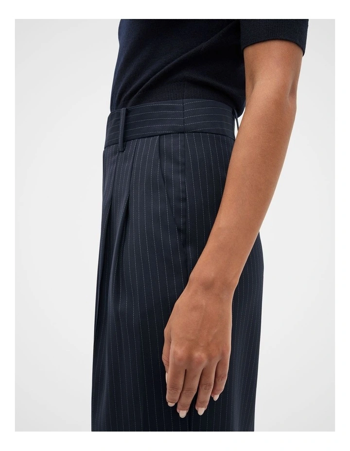 Wool Blend Pinstripe Trouser in Twilight Blue Stripe image 7