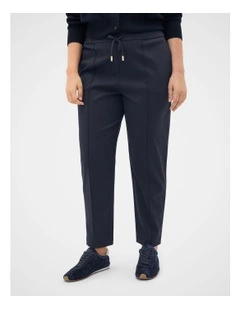 Pintuck Tapered Pant in Twilight Blue