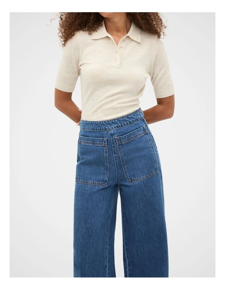 Patch Pocket Cotton Jean in Heritage Wash image 5