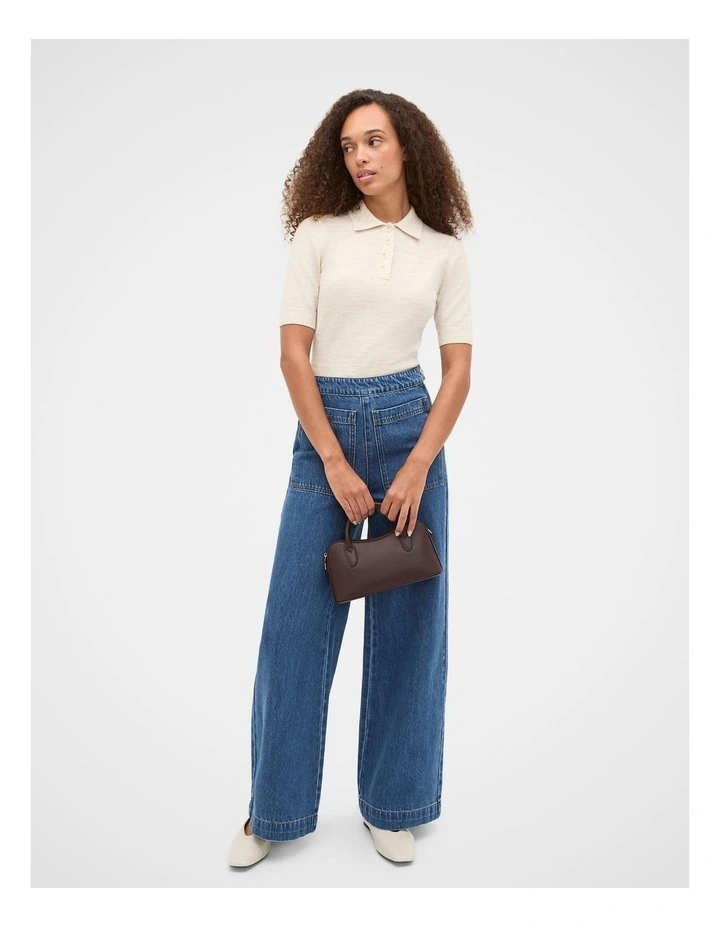 Patch Pocket Cotton Jean in Heritage Wash image 6