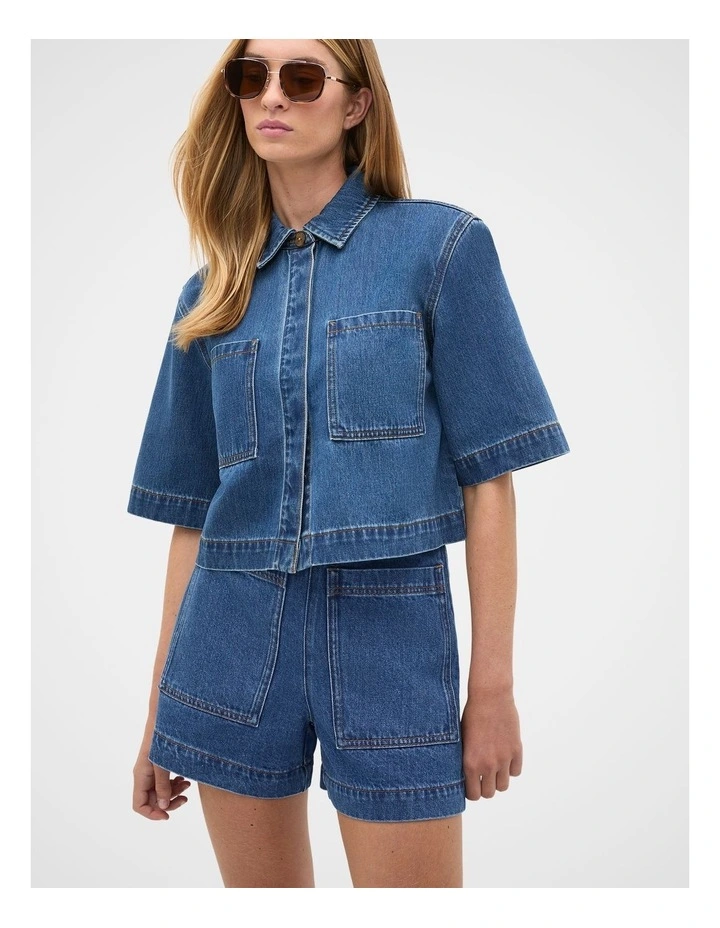 Patch Pocket Cotton Short in Heritage Wash image 4