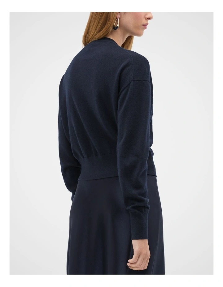 Australian Merino Slouch Cardigan in Twilight Blue image 6