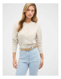 Australian Merino Slouch Cardigan in Mist Marle