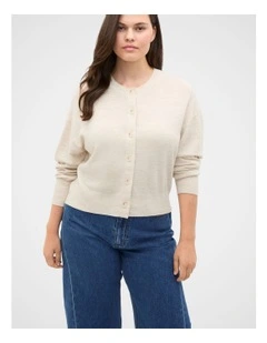 Australian Merino Slouch Cardigan in Mist Marle