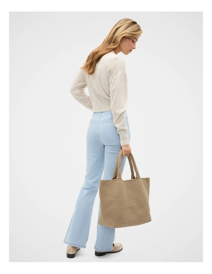 Australian Merino Slouch Cardigan in Mist Marle image 4