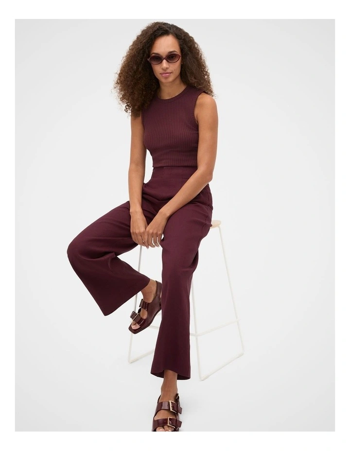 Cotton Rib Tank in Purple image 7