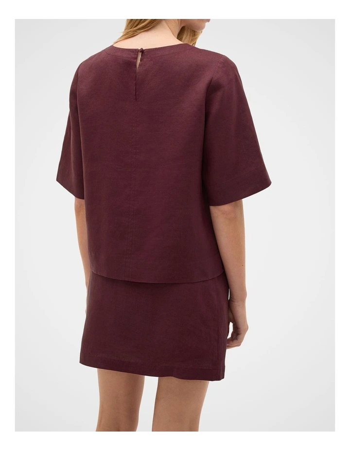 Core Linen Tee in Purple image 2