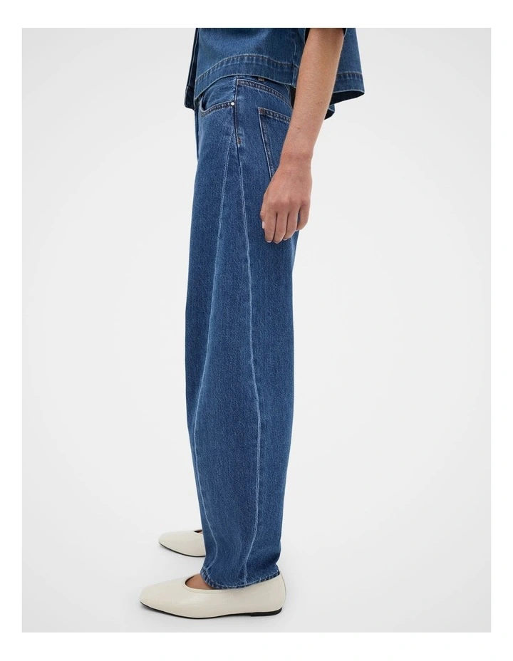 High Waisted Barrel Leg Jean in Heritage Wash image 3