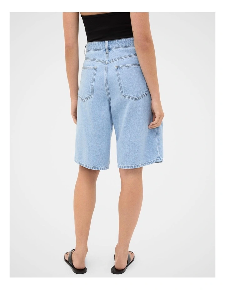 Longline Jean Short in Glacial Blue Wash image 6