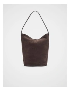 Spliced Leather Tote in Chocolate
