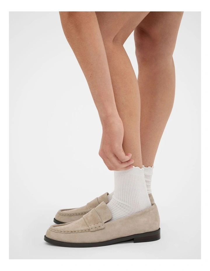 Frill Sock in Cream image 2