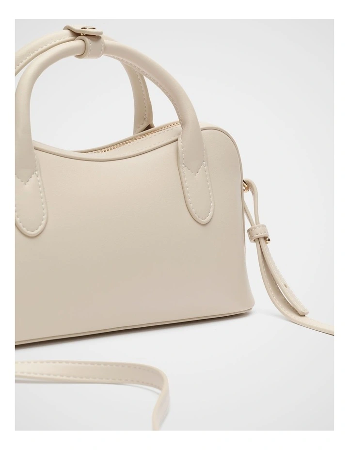 Curved Mini Crossbody Bag in Oat image 3