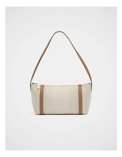Textured Stripe Shoulder Bag in Natural