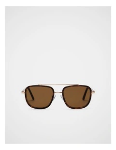 Marcia Aviator Sunglasses in Dark Tort