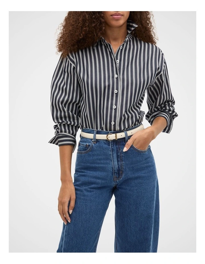 Raven Metal Keeper Belt in Cream Croc image 2