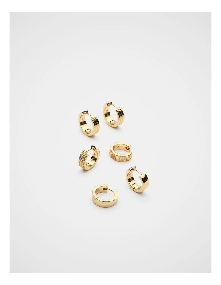 Fluted Ear Pack in Gold image 3