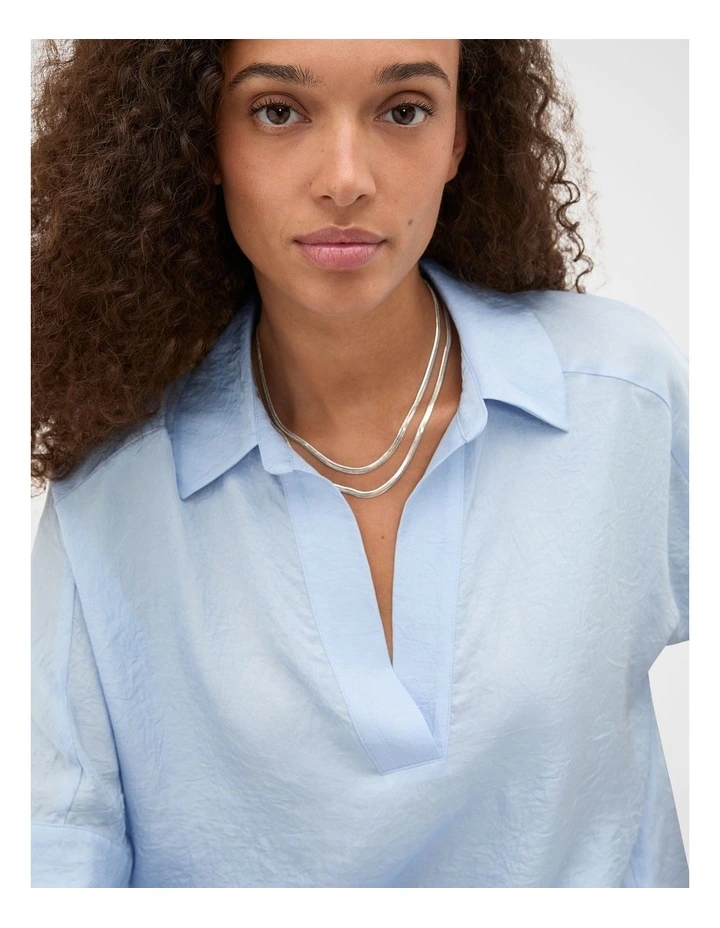 Double Layer Necklace in Silver image 2