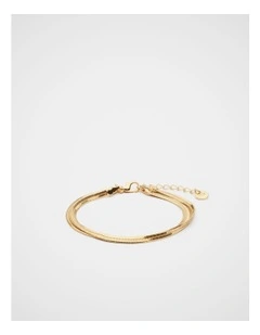 Double Layer Bracelet in Gold