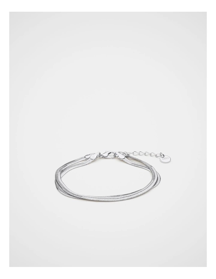 Double Layer Bracelet in Silver image 1