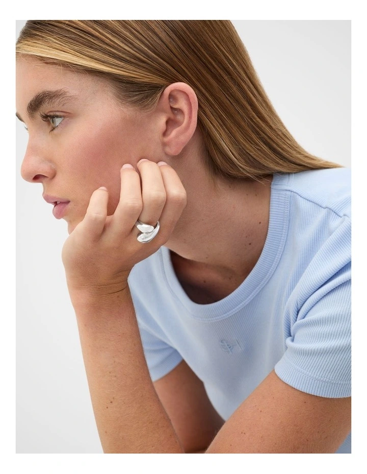 Crossover Ring in Silver image 2