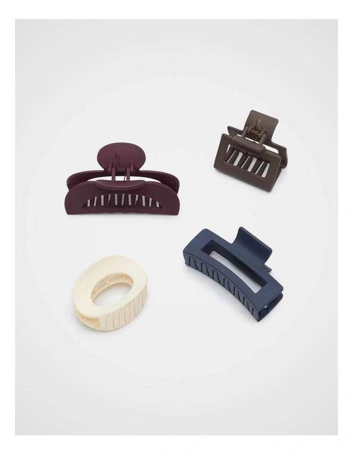 Multi Hair Claw Pack in Multi image 1