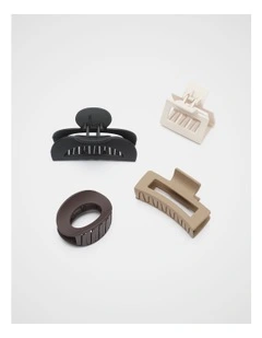 Multi Hair Claw Pack in Multi