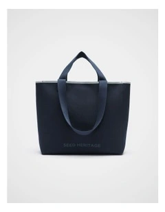 Seed Logo Knit Tote in Twilight Blue