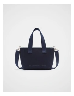 Seed Logo Knit Mini Tote in Twilight Blue