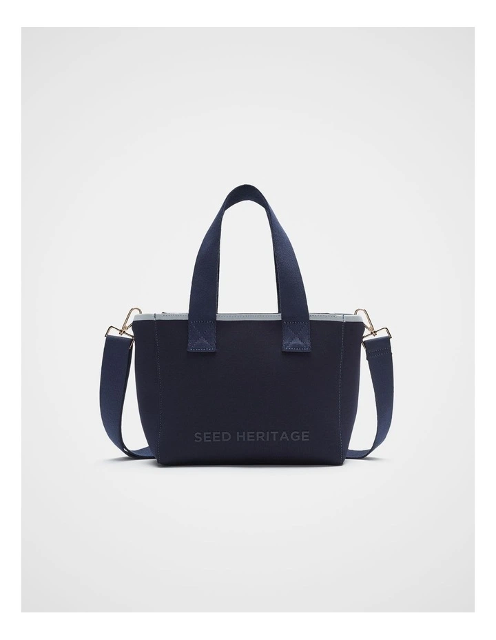 Seed Logo Knit Mini Tote in Twilight Blue image 1