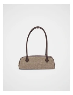 Textured Detail Shoulder Bag in Chocolate