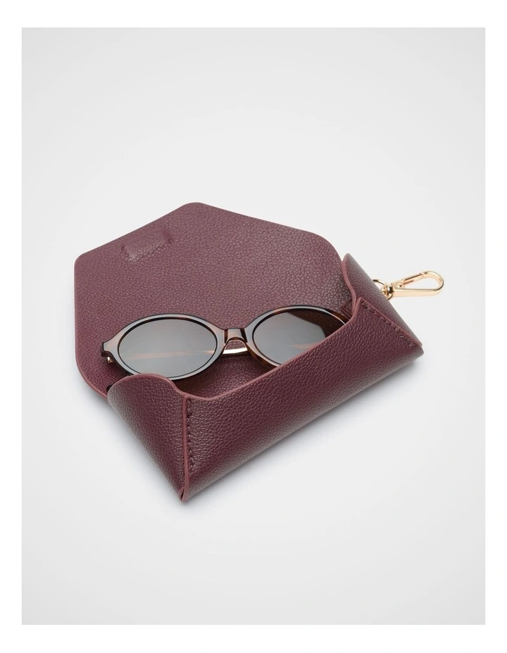 Sunglasses Case in Plum Red image 2