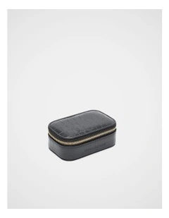 Mini Jewellery Case in Black Croc
