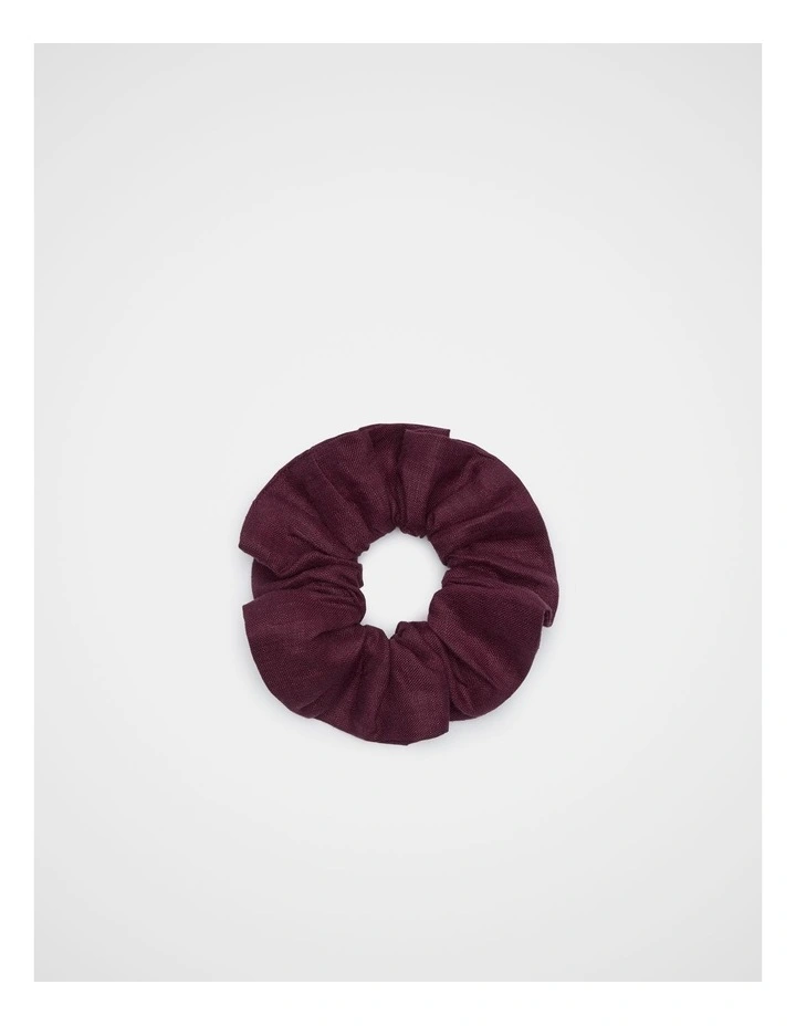Linen Scrunchie in Purple image 1