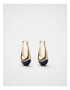 Resin Droplet Earring in Blue