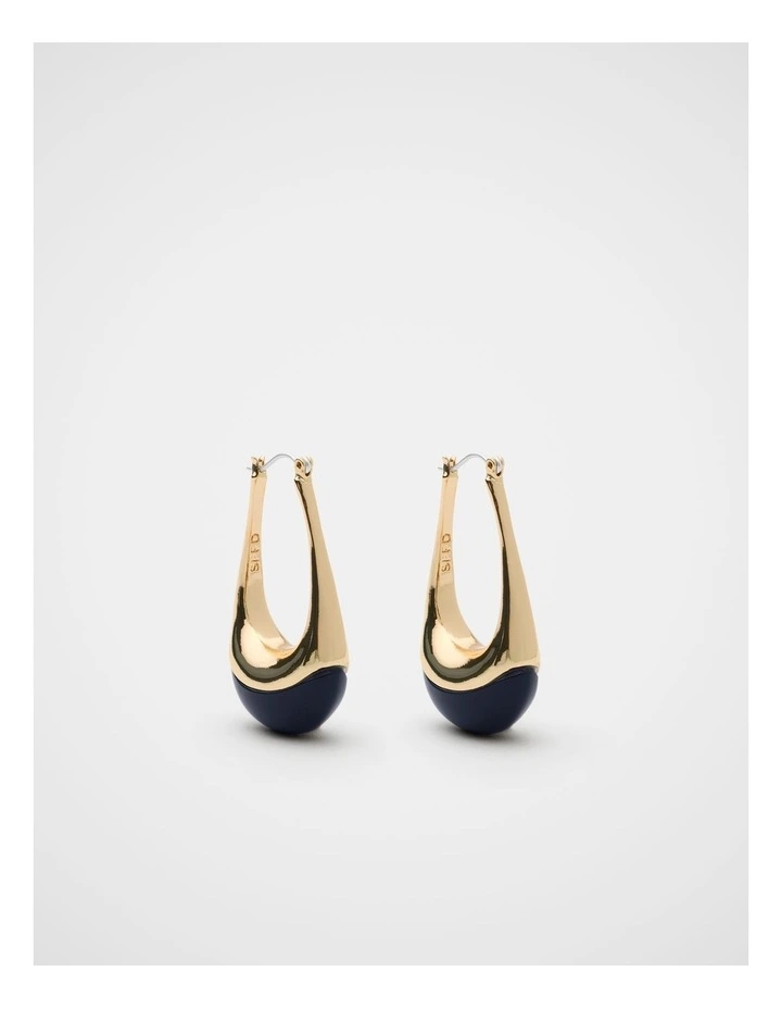 Resin Droplet Earring in Blue image 1