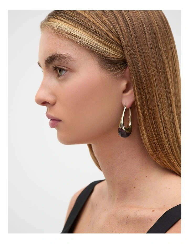 Resin Droplet Earring in Purple image 2