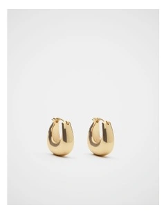 Mini Oval Hoop Earring in Gold