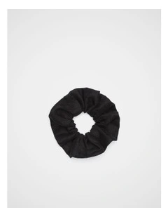 Linen Scrunchie in Black