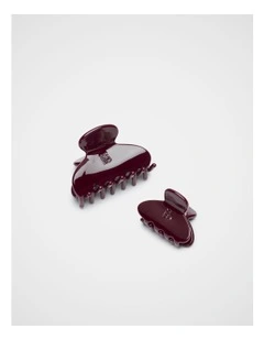 Mini Hair Claw Set in Purple