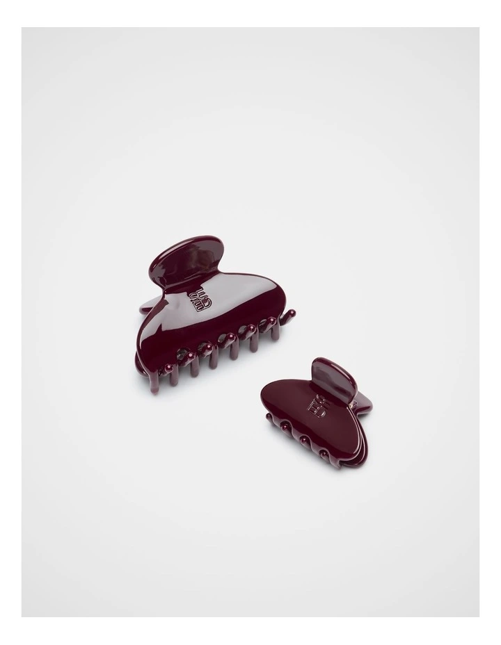 Mini Hair Claw Set in Purple image 1