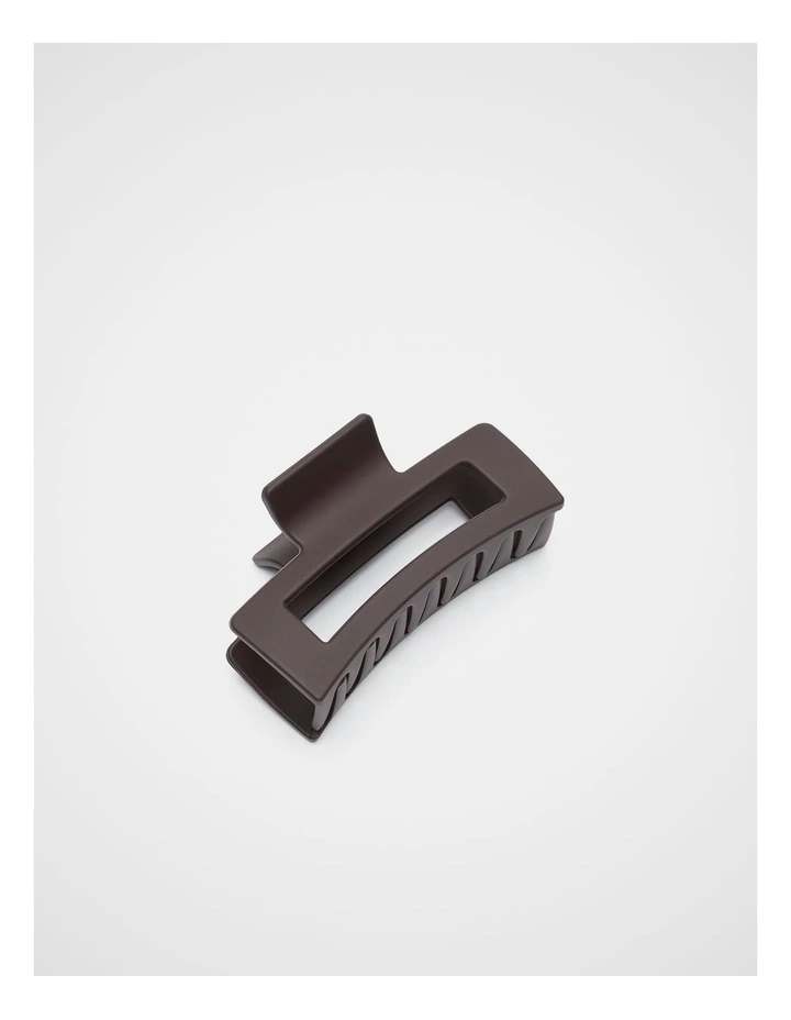 Rectangle Hair Claw in Brown image 1