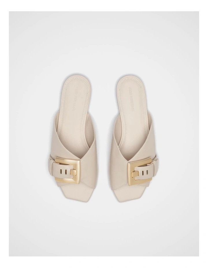 Kaya Buckle Slide in Oat image 4