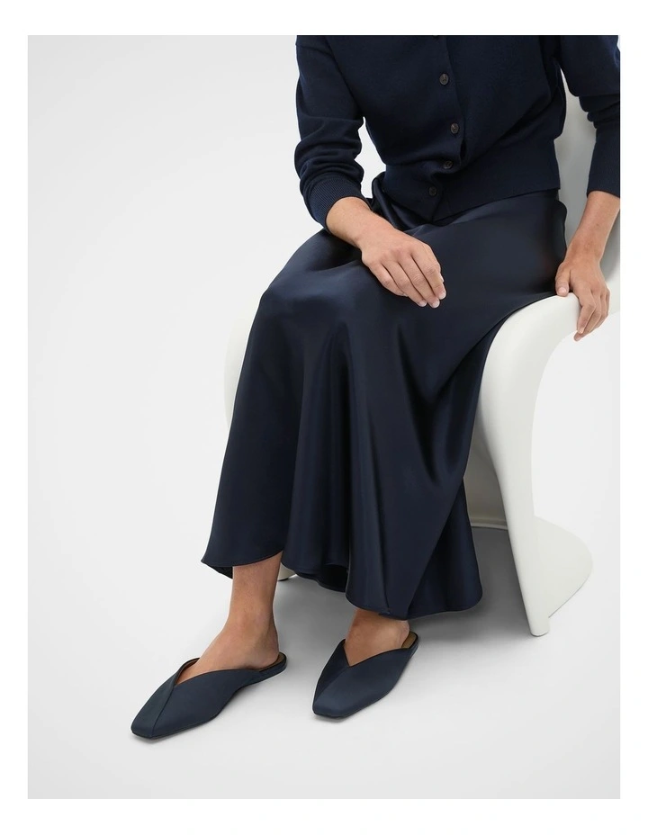 Carson Satin Mule in Twilight Blue image 2