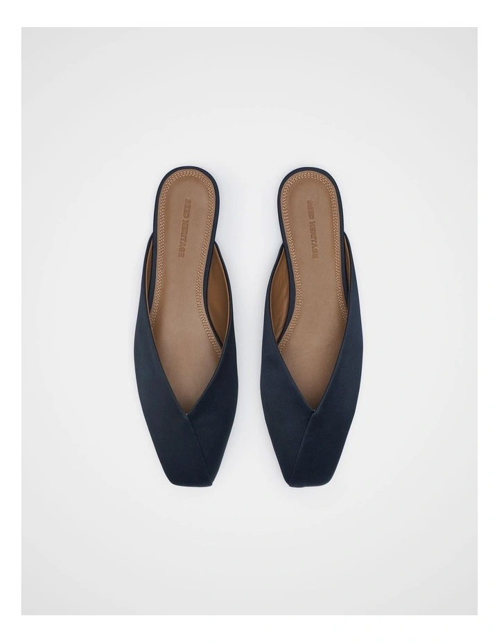 Carson Satin Mule in Twilight Blue image 4