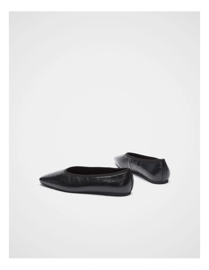 Jordan Square Toe Ballet in Black Croc image 4